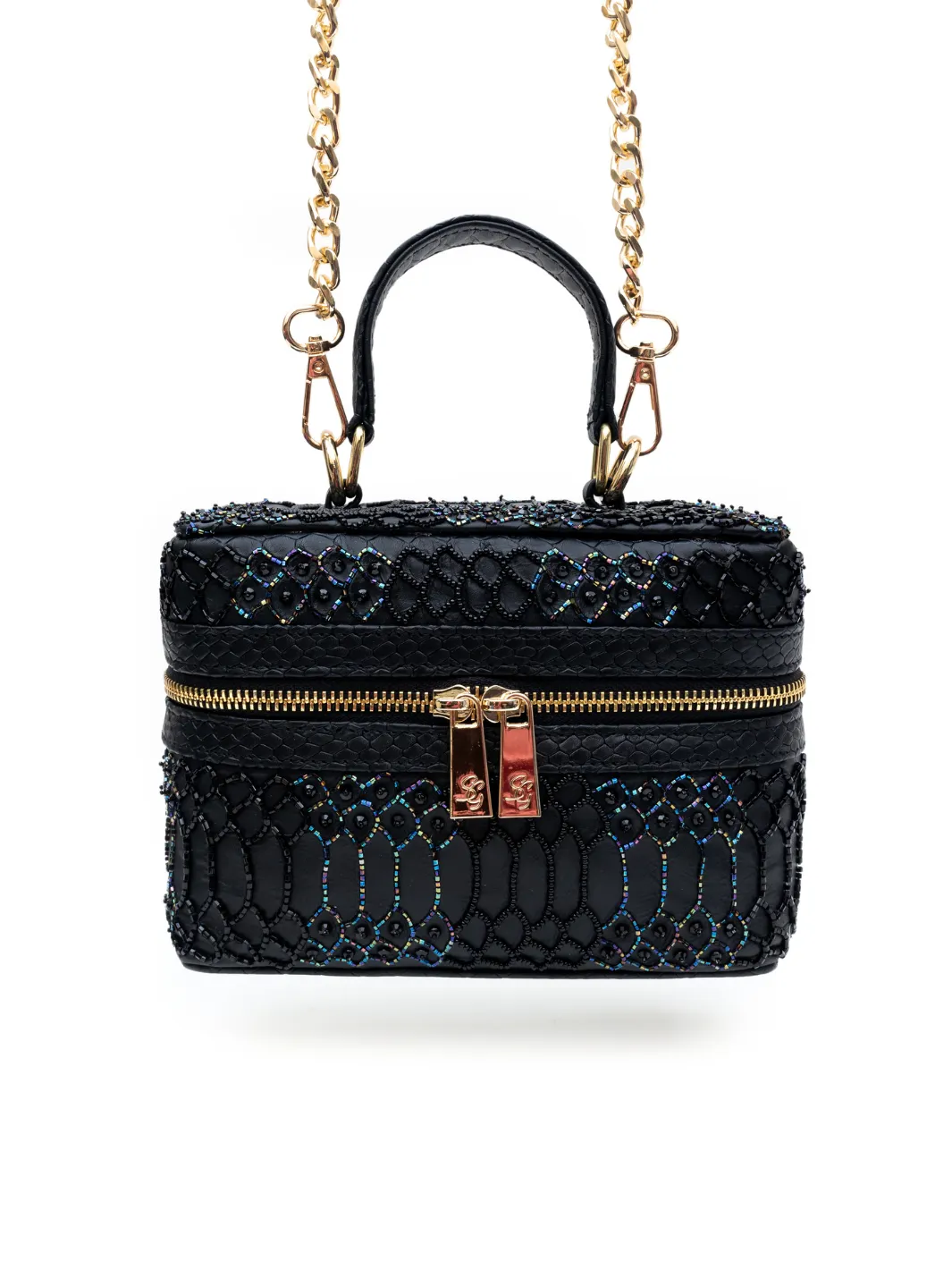 Florence Black Embroidered Bag