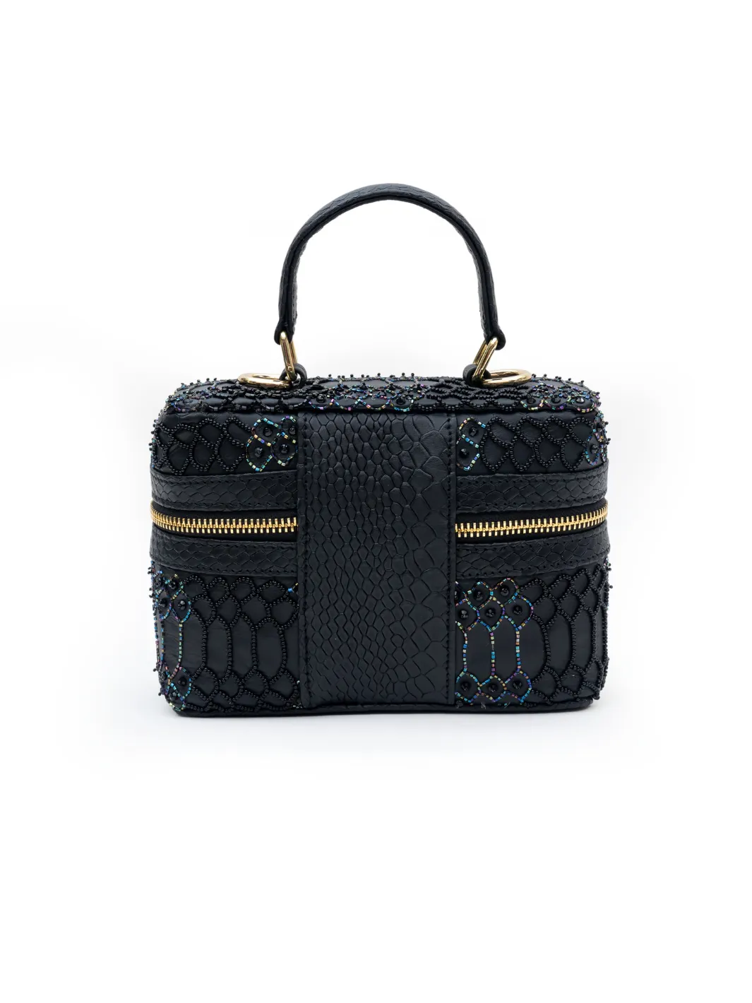 Florence Black Embroidered Bag