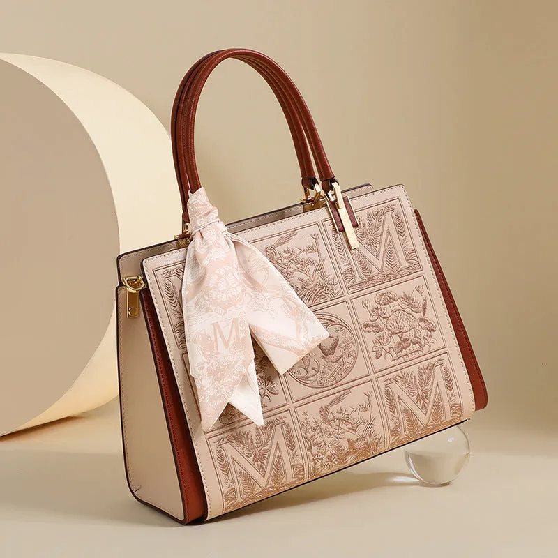 FOXLOVER Vintage  Handbag - Elegant Leather Satchel Handbag