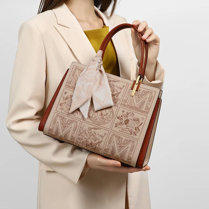 FOXLOVER Vintage  Handbag - Elegant Leather Satchel Handbag