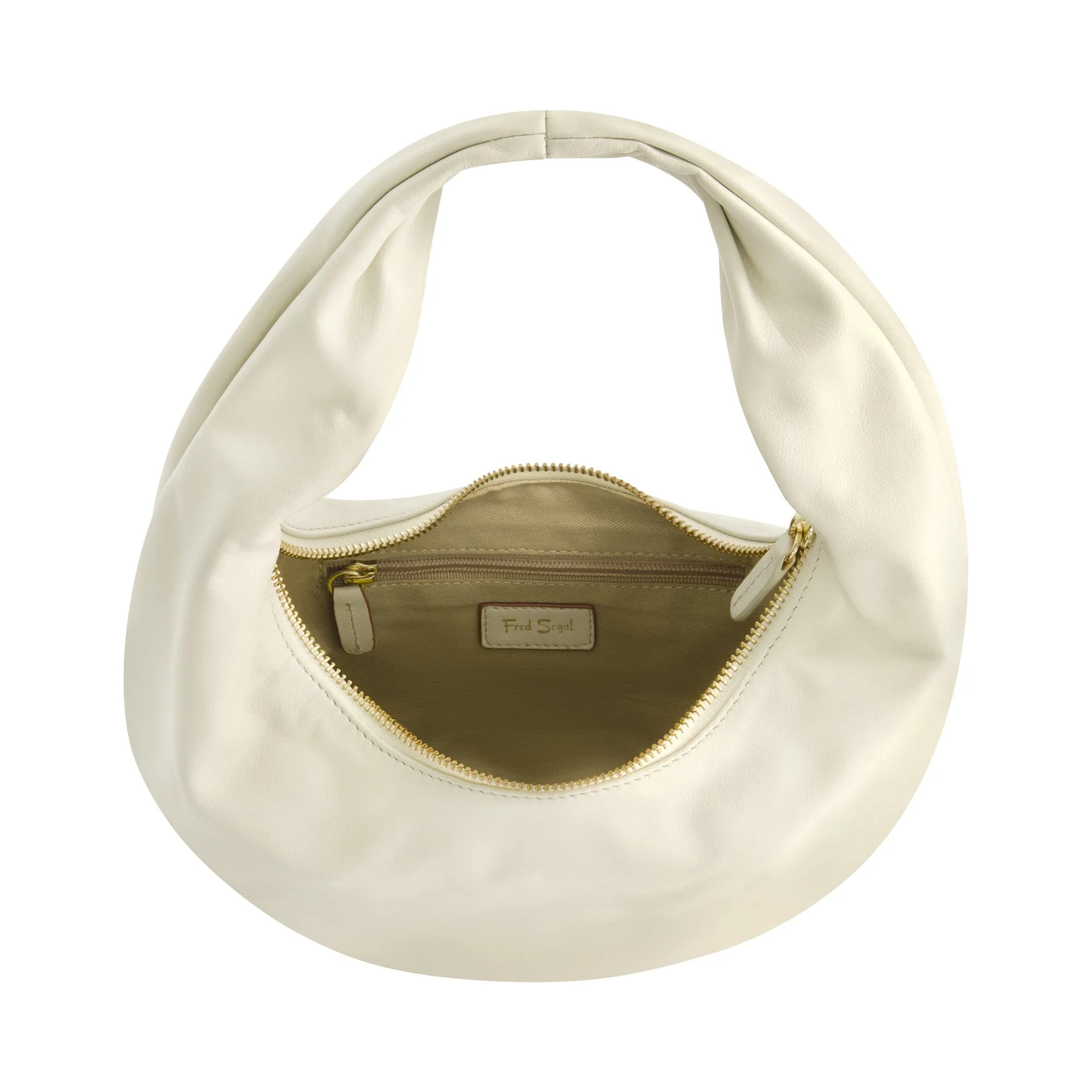 Fred Segal Rounded Soft Hobo Bag in Smooth Nappa Leather NAP