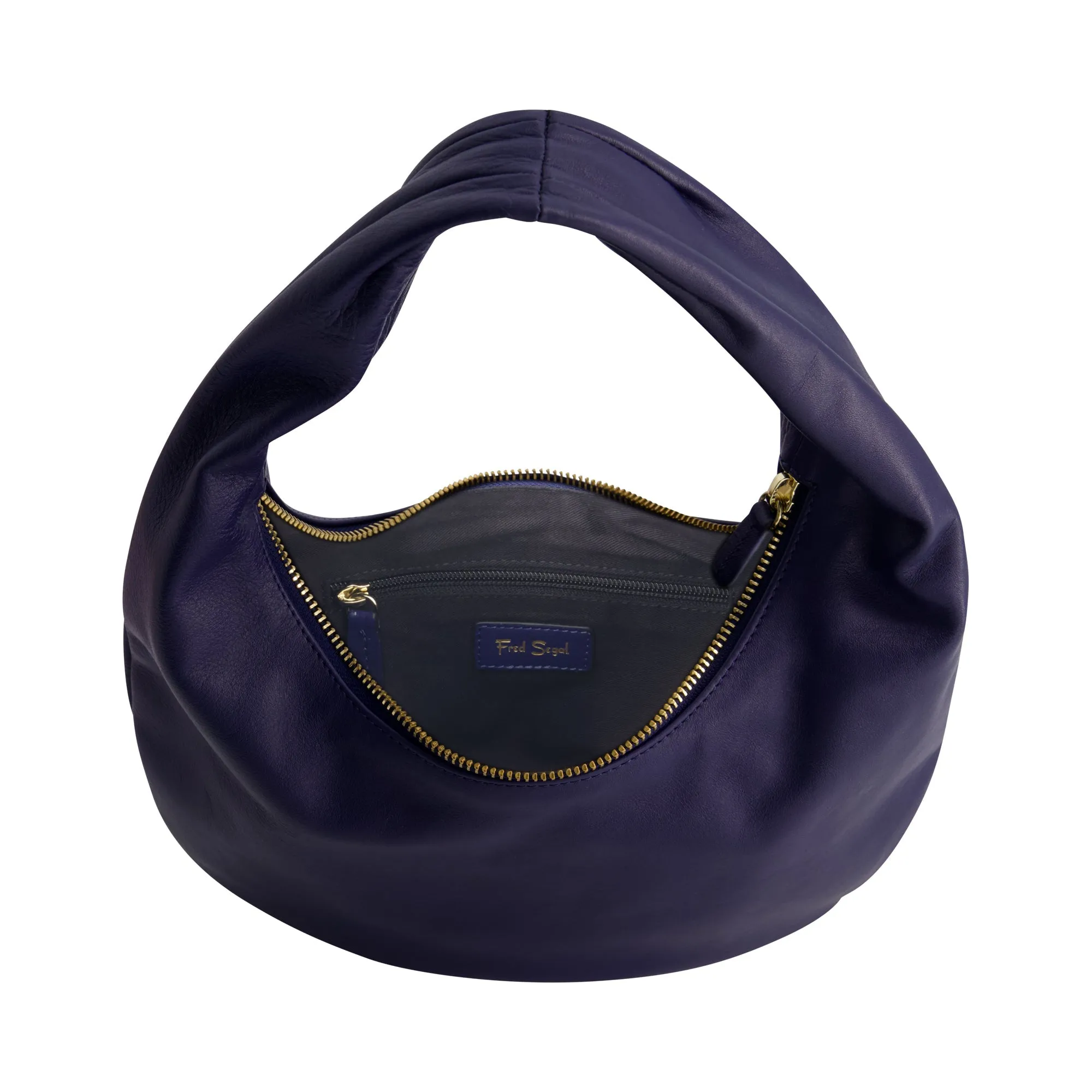 Fred Segal Rounded Soft Hobo Bag in Smooth Nappa Leather