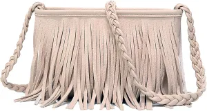 Fringe Tassel Handbag, PU Concise Fringe Tassel Shoulder Bag for Party for Women