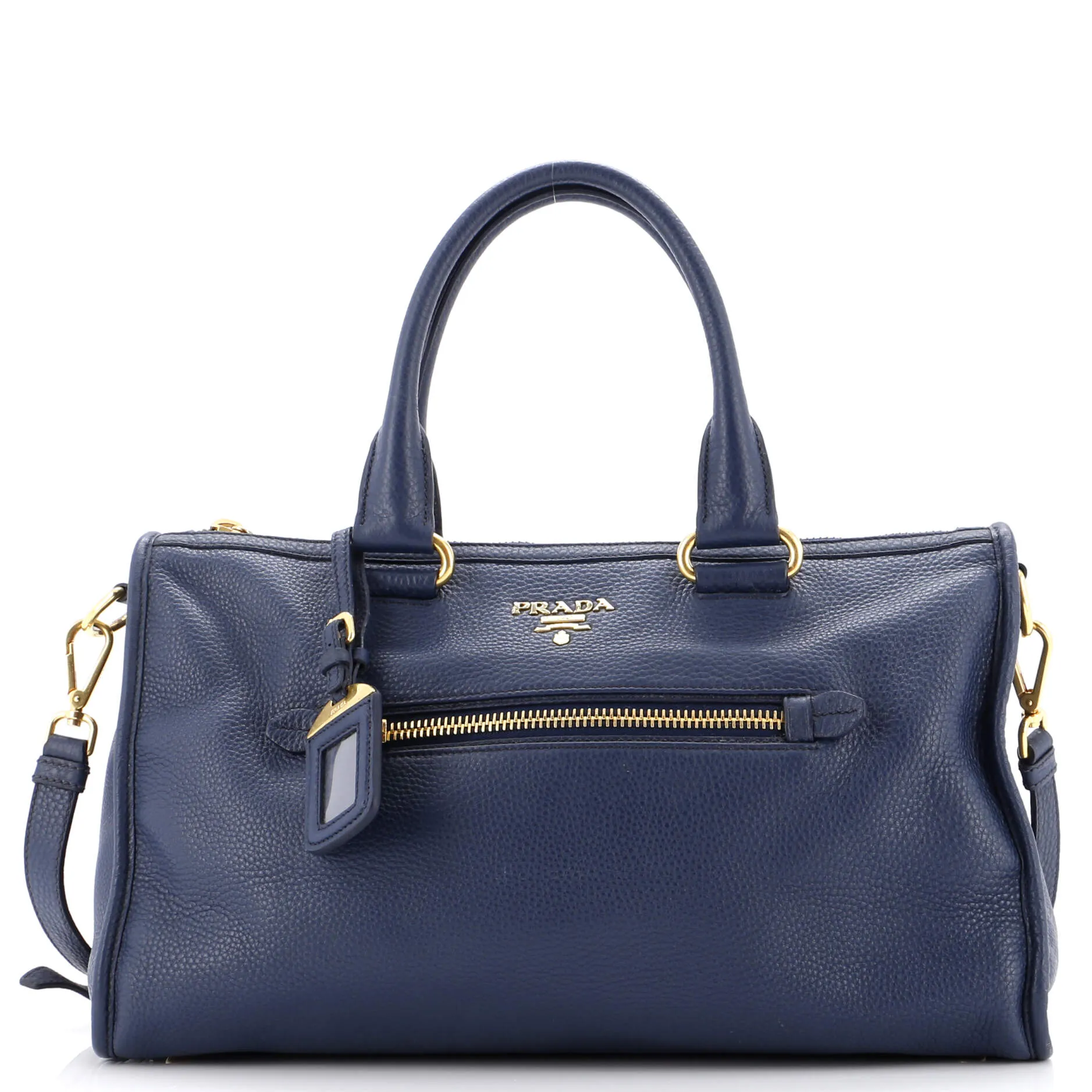 Front Zip Convertible Satchel Vitello Phenix Medium