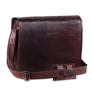 Full Flap Leather Satchel Bag