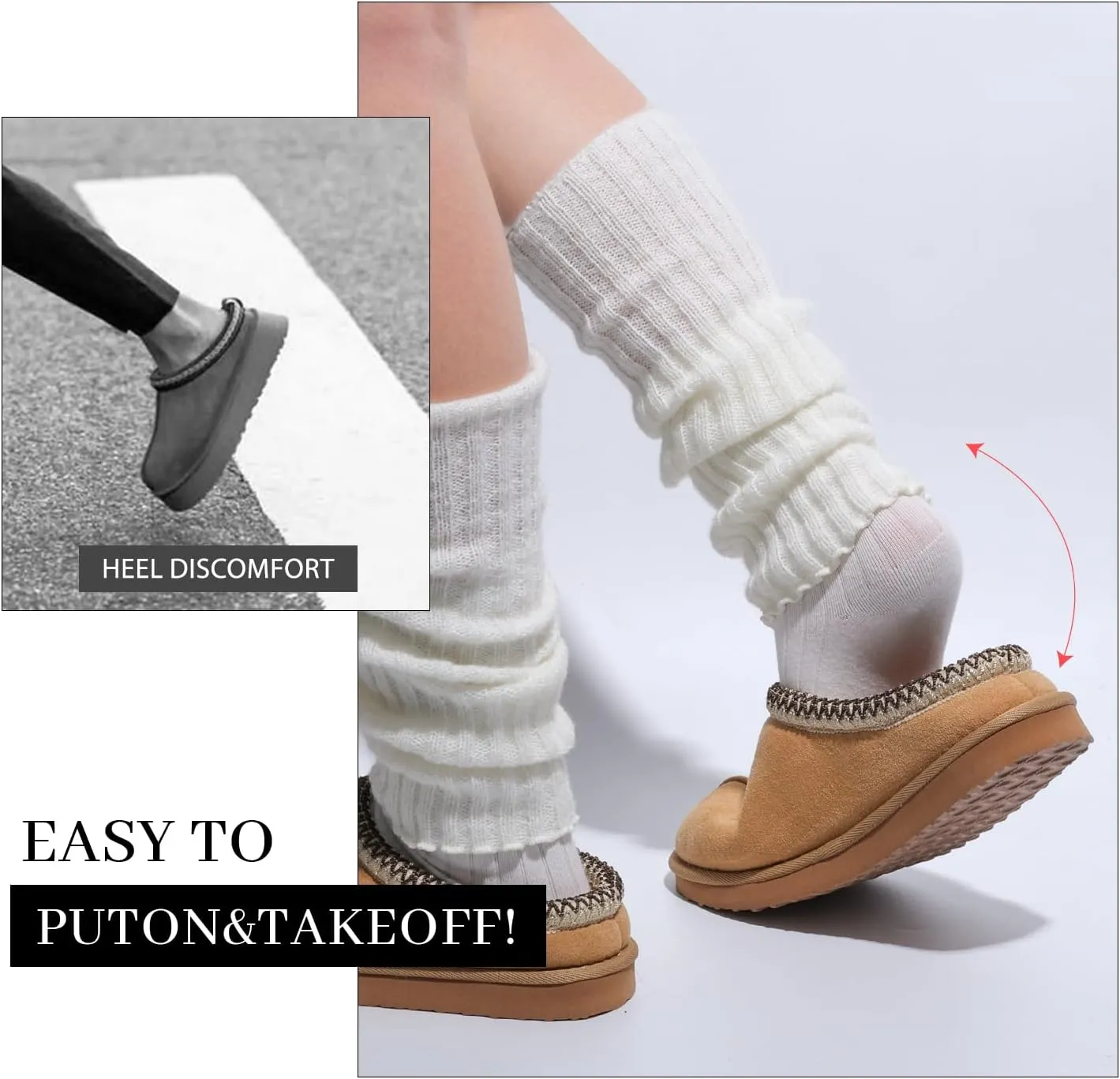 Fuzzy Slippers for Women Cozy Warm Shoes Indoor and Outdoor Faux Fur Fleece Lined Winter House Slippers for Woman Cute Short Ankle Shoes