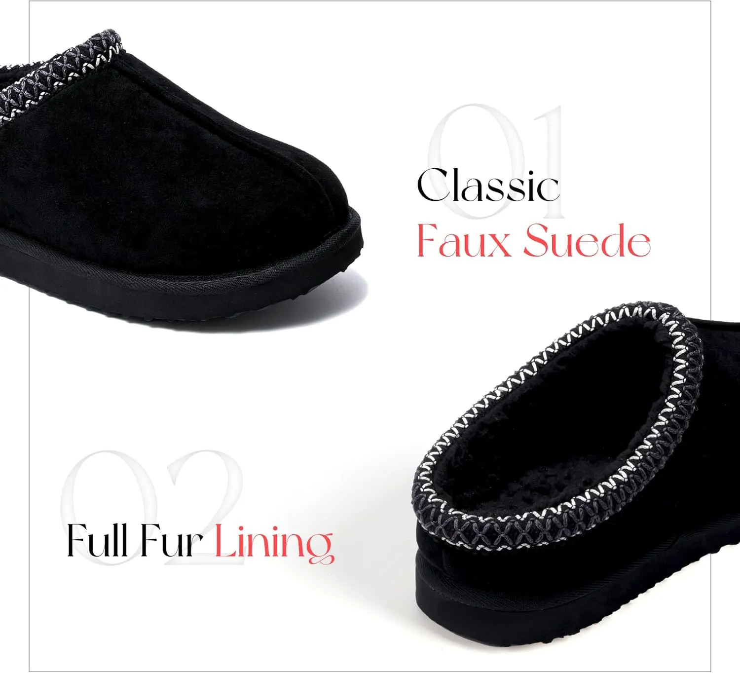 Fuzzy Slippers for Women Cozy Warm Shoes Indoor and Outdoor Faux Fur Fleece Lined Winter House Slippers for Woman Cute Short Ankle Shoes