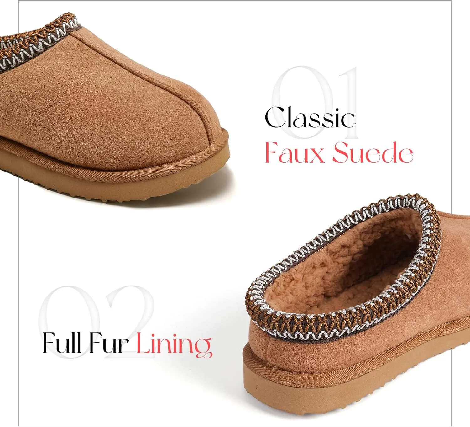 Fuzzy Slippers for Women Cozy Warm Shoes Indoor and Outdoor Faux Fur Fleece Lined Winter House Slippers for Woman Cute Short Ankle Shoes