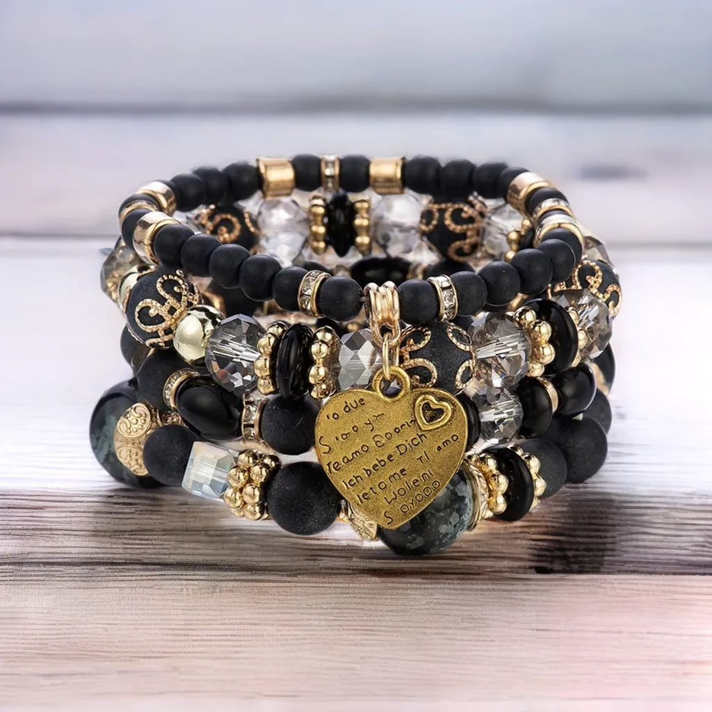 FZ Heart Pattern Multi-layer Bohemian Bracelet