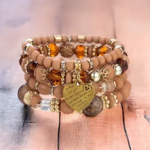 FZ Heart Pattern Multi-layer Bohemian Bracelet