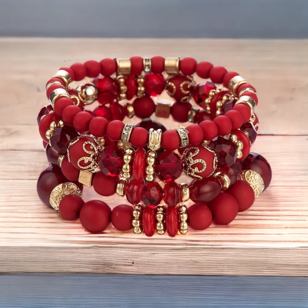 FZ Heart Pattern Multi-layer Bohemian Bracelet