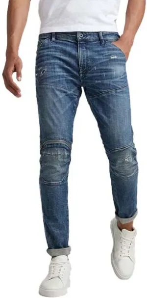 G-STAR Raw Men's Premium 5620 3D Zip Knee Skinny Jeans, Antique Tennessee Desroyed, 32x34