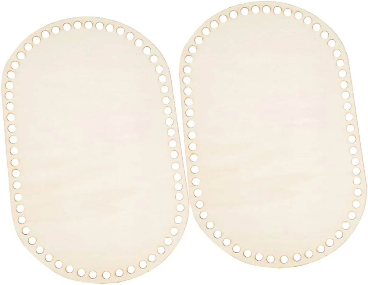 Gadpiparty 2Pcs Wooden Base for Knitting Decorative Bag Pad Board Practical Crochet Handbag Base for Craft Projects for Handbag and Purse Repairment