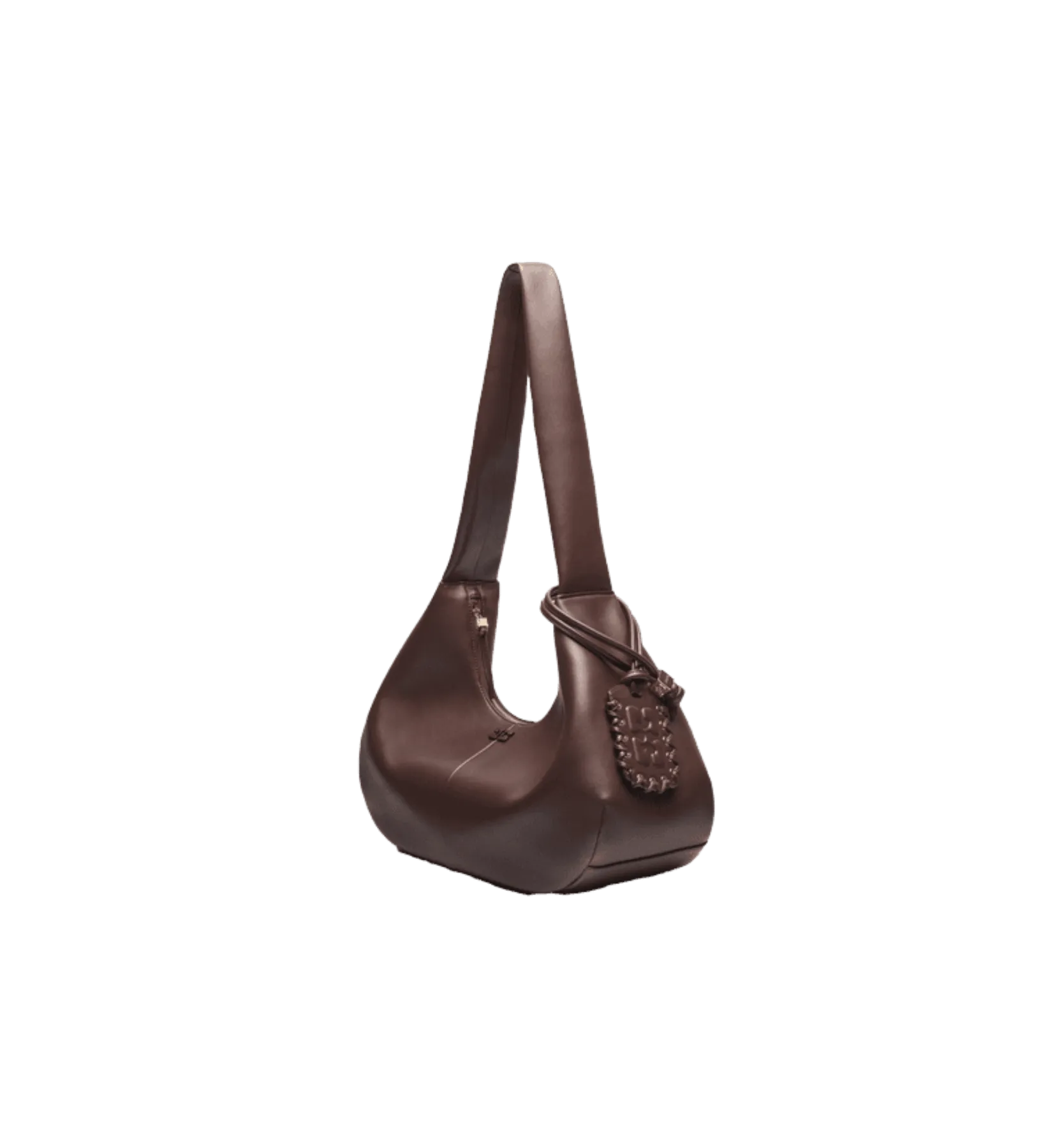 GANNI Seal Brown Hobo Bou Bag