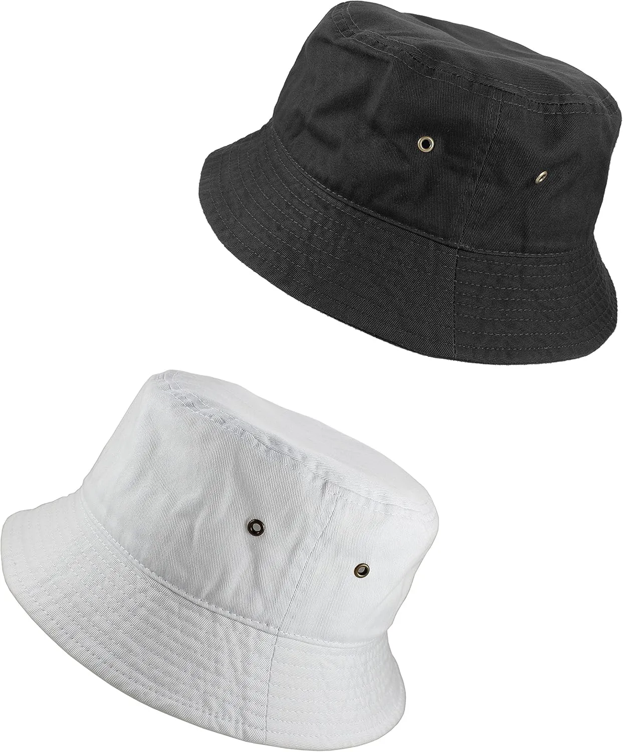 Gelante Solid Color 100% Cotton Bucket Hat for Women and Men Packable Travel Summer Beach Hat