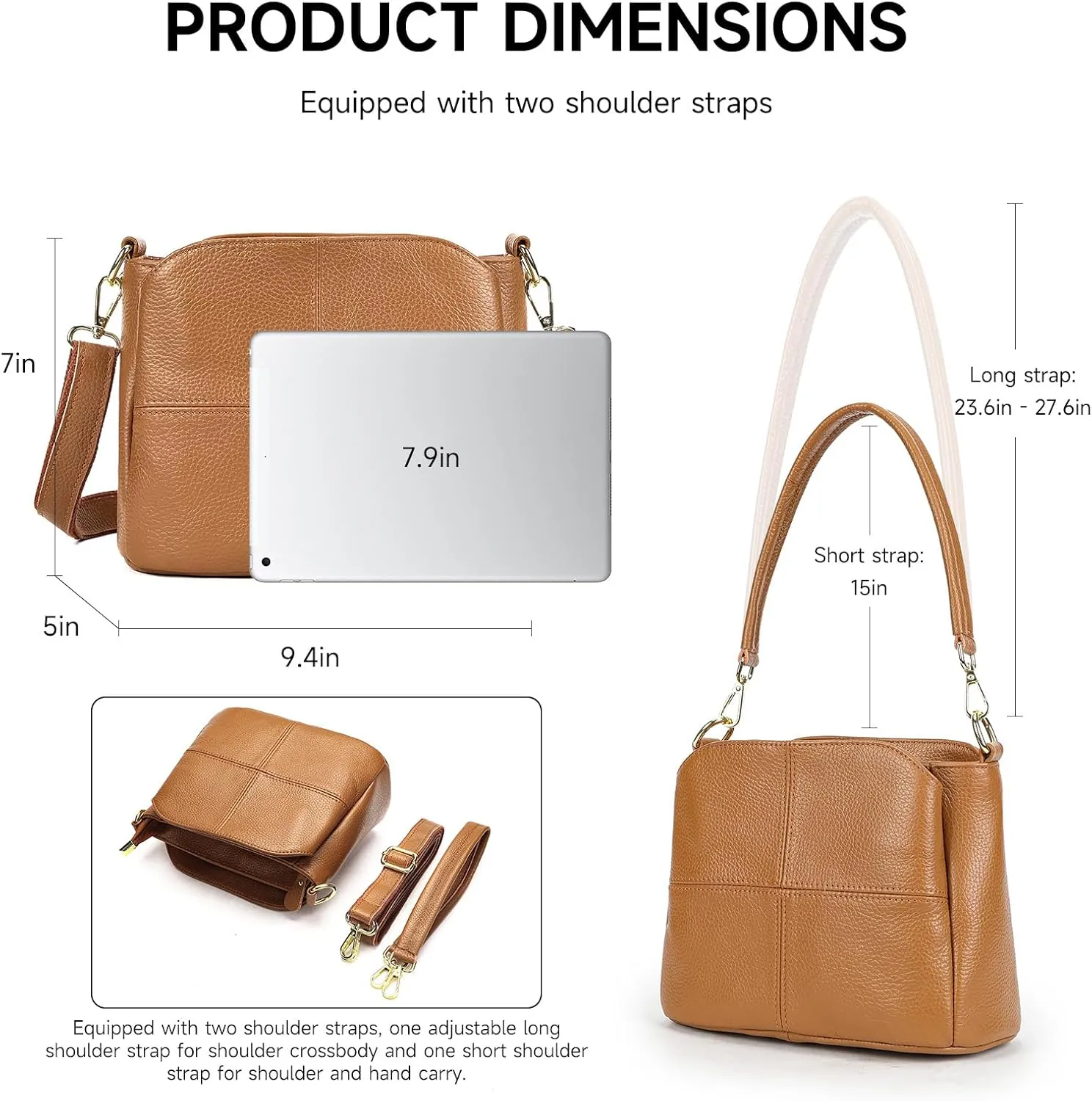 Genuine Leather Women Shoulder Bag Small Crossbody Bags Purse Mini Casual Hobo Lady Handbags and Purses Messenger Satchel