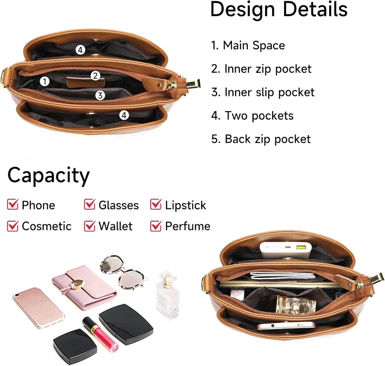 Genuine Leather Women Shoulder Bag Small Crossbody Bags Purse Mini Casual Hobo Lady Handbags and Purses Messenger Satchel