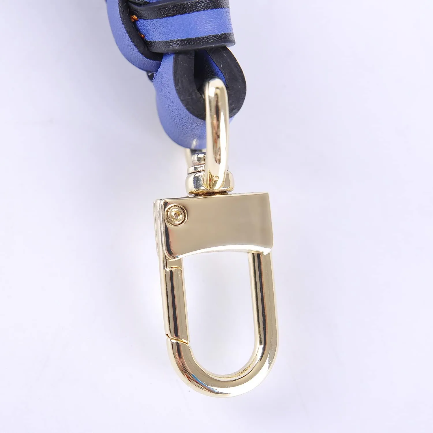 Genuine Vachetta Leather Braided Handle Compatible for Beaubourg Hobo Top Handle Neonoe Strap (12.2" L, Blue)