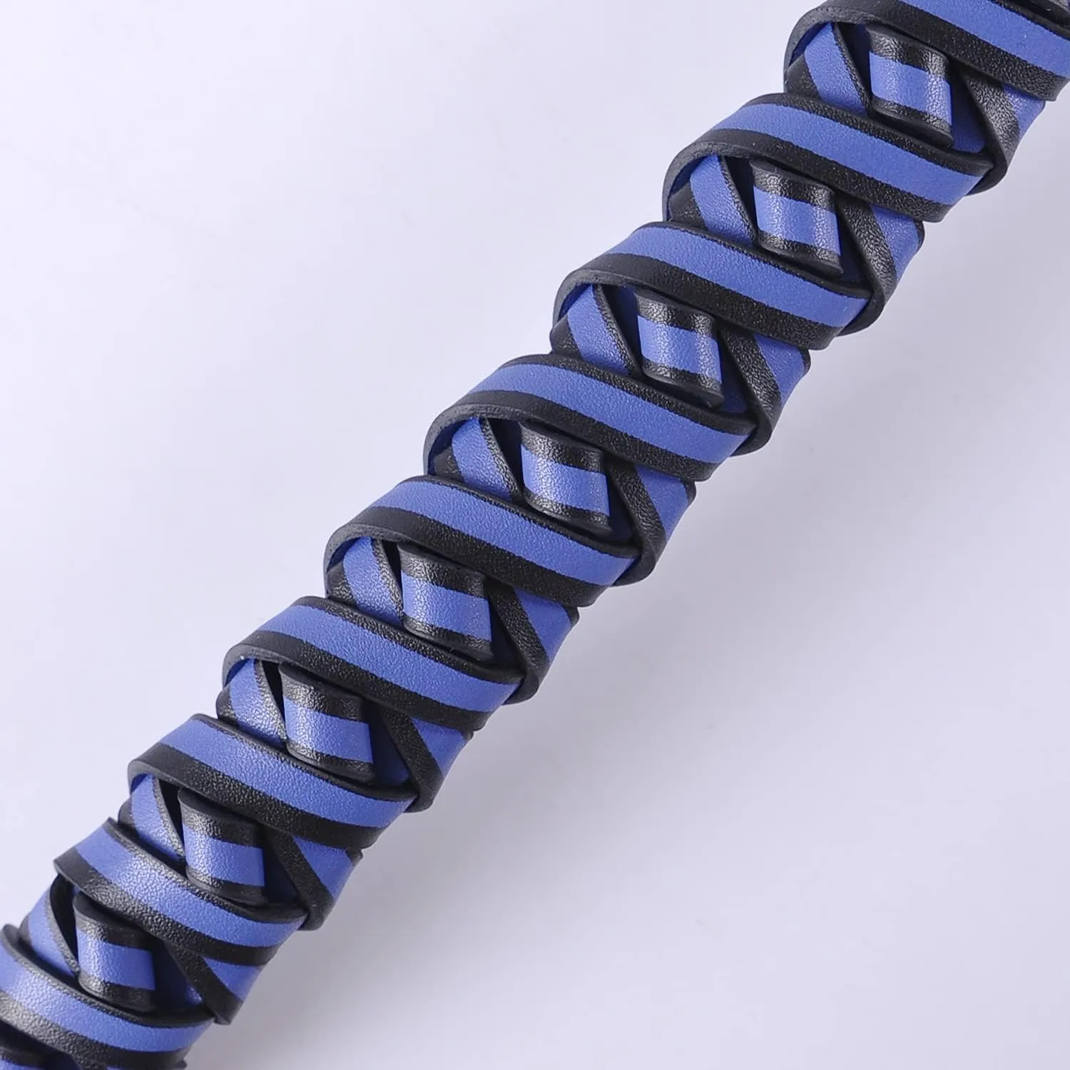 Genuine Vachetta Leather Braided Handle Compatible for Beaubourg Hobo Top Handle Neonoe Strap (12.2" L, Blue)