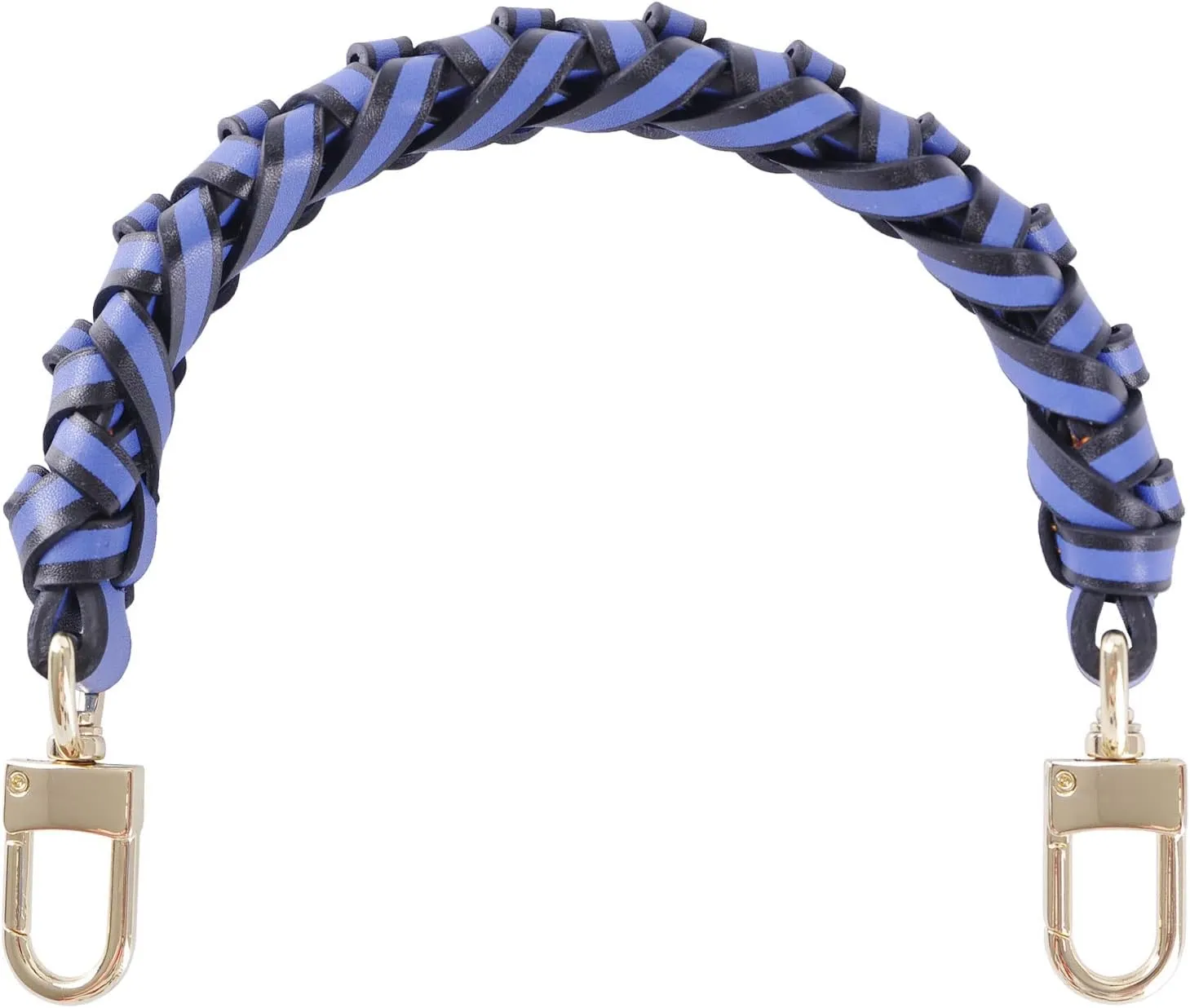 Genuine Vachetta Leather Braided Handle Compatible for Beaubourg Hobo Top Handle Neonoe Strap (12.2" L, Blue)