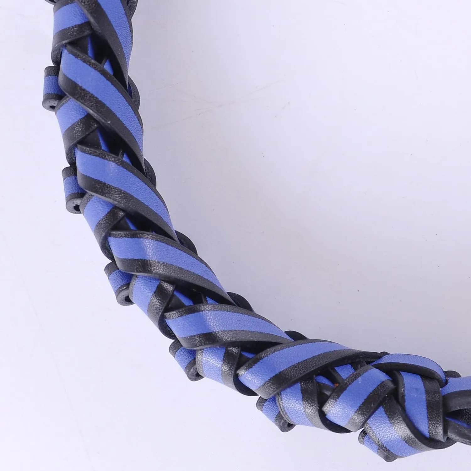 Genuine Vachetta Leather Braided Handle Compatible for Beaubourg Hobo Top Handle Neonoe Strap (12.2" L, Blue)