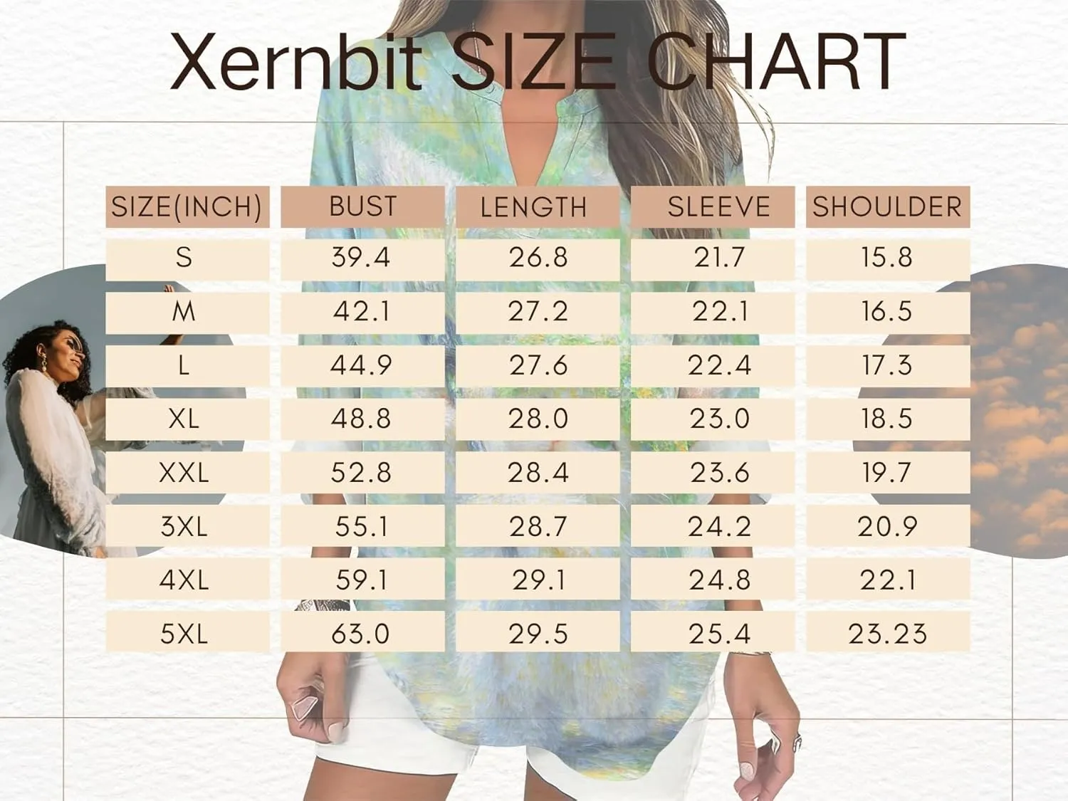 Geometric Graphic Shirt for Women Summer Casual Long Sleeve Tops V Neck Blouse Trendy Loose Fit Pullover Tees