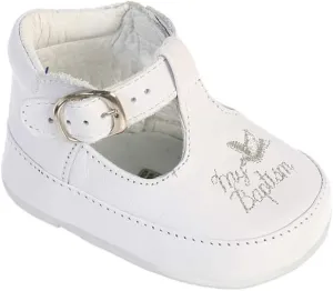 Girl's T-Strap Ankle Strap High Top Baptism Special Occasion Leather Shoes