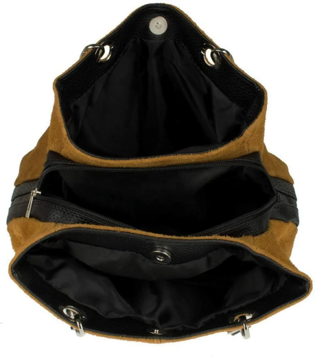Girly HandBags Womens Italian Suede Leather Shoulder Bag