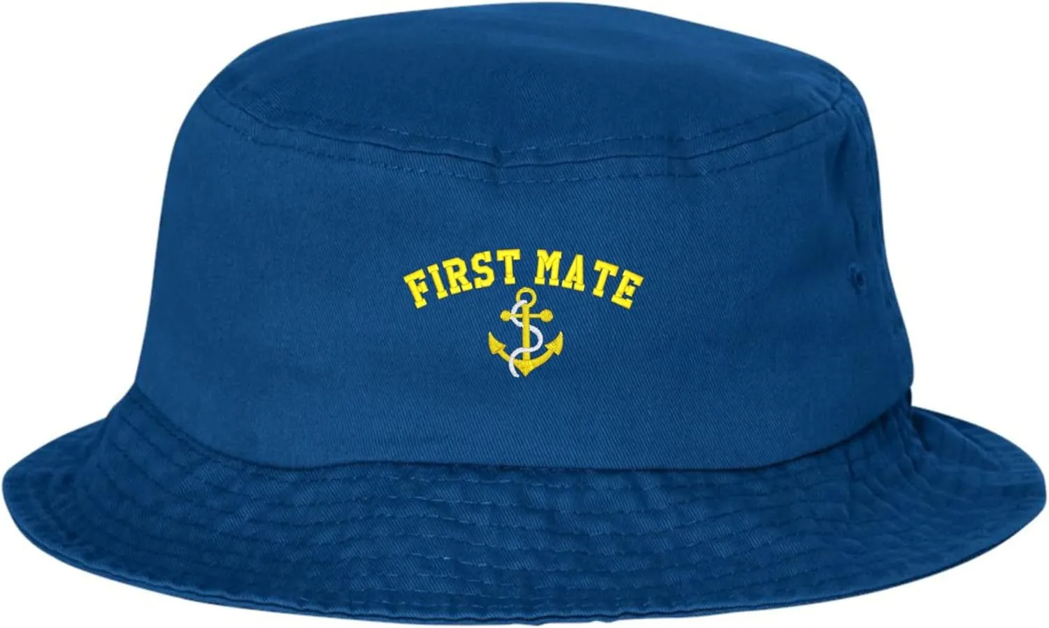 Go All Out First Mate with Anchor Bucket Ponytail Visor Embroidered Cap Dad Hat