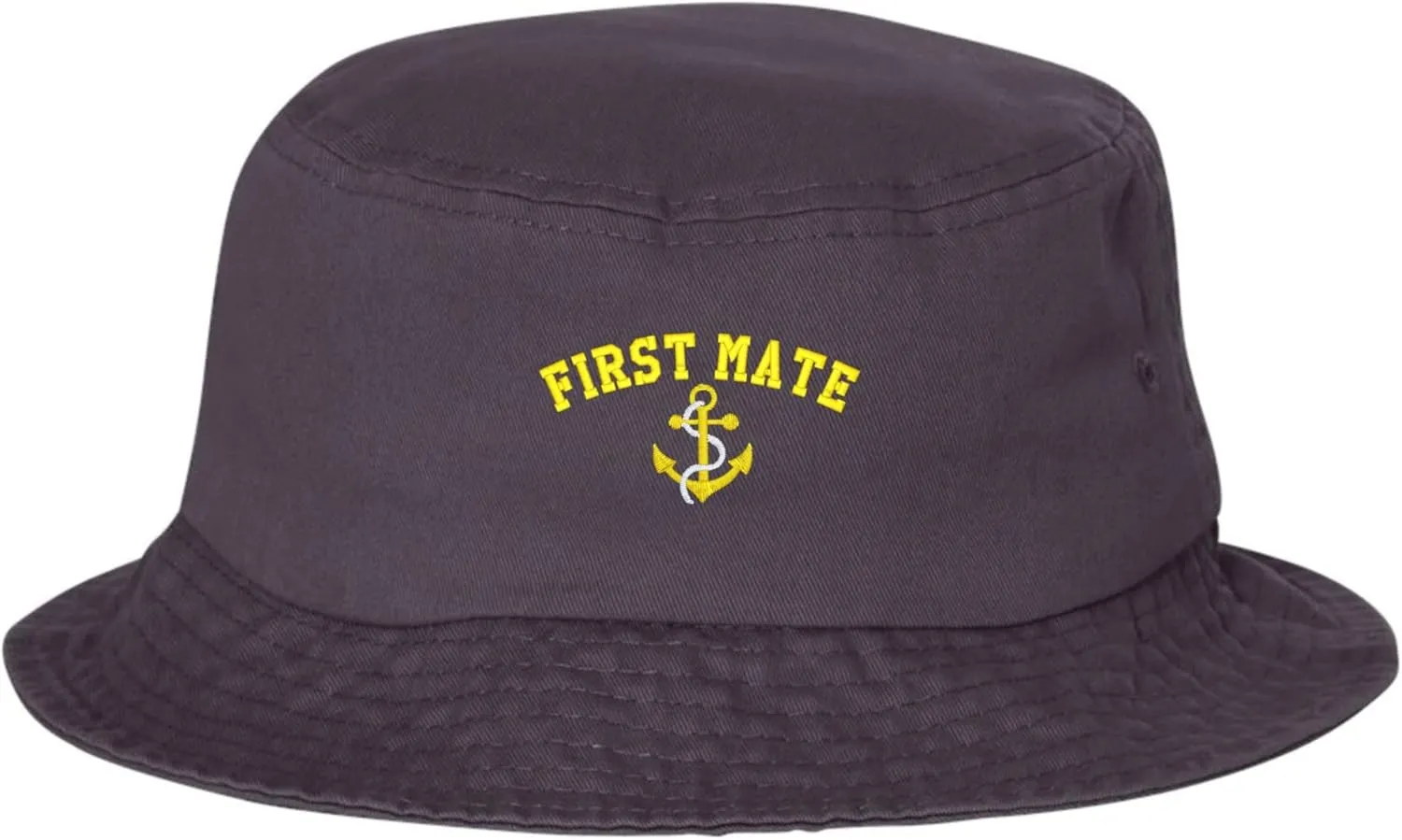 Go All Out First Mate with Anchor Bucket Ponytail Visor Embroidered Cap Dad Hat
