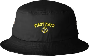 Go All Out First Mate with Anchor Bucket Ponytail Visor Embroidered Cap Dad Hat