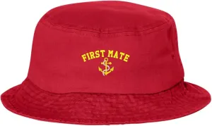 Go All Out First Mate with Anchor Bucket Ponytail Visor Embroidered Cap Dad Hat