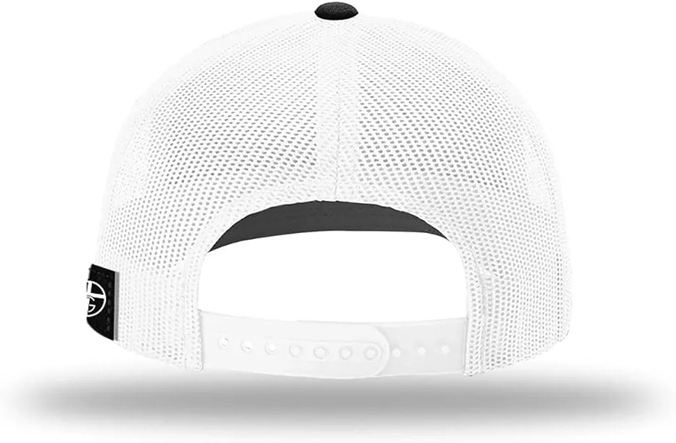 God is Greater Mountain Leather Patch Christian Trucker Hat - Fit Snapback Hat - Breathable Mesh Side for Casual Wear