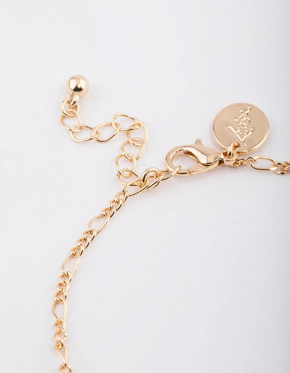 Gold Mixed Bead & Pearl Chain Bracelet 4-Pack