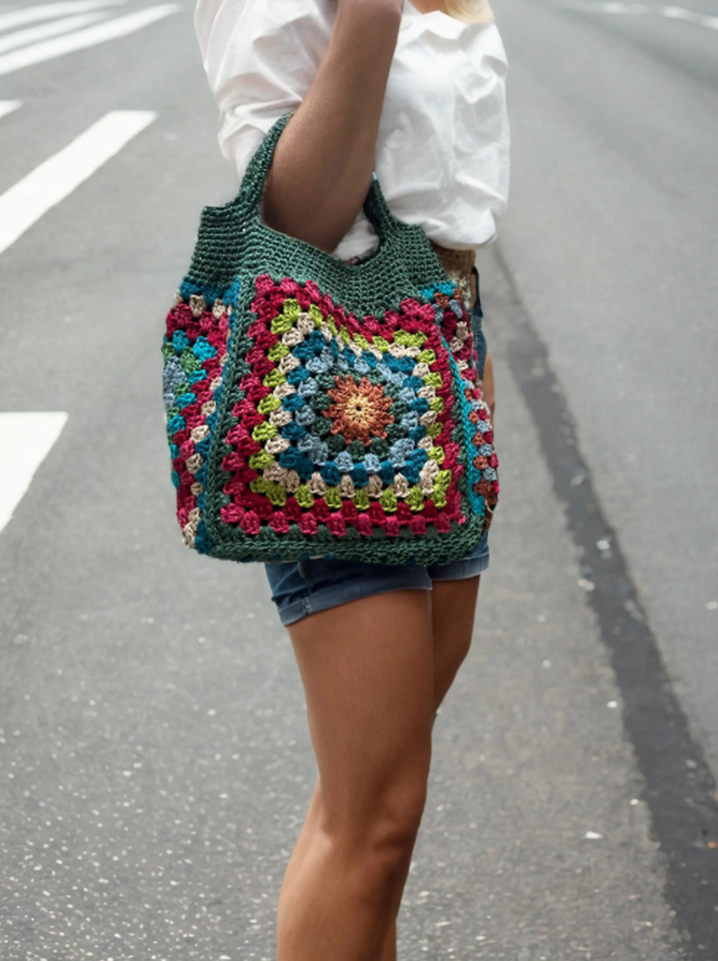 Granny Square Spectrum Handbag