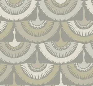 Gray Feather and Fringe Wallpaper