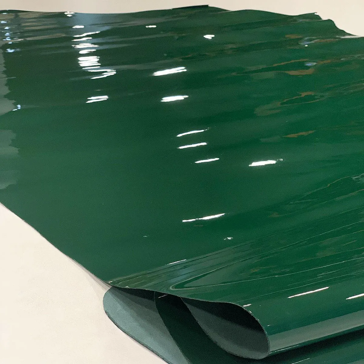 Green Glossy Leather