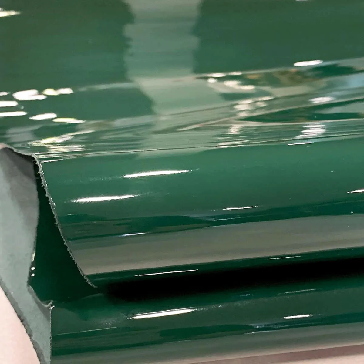 Green Glossy Leather