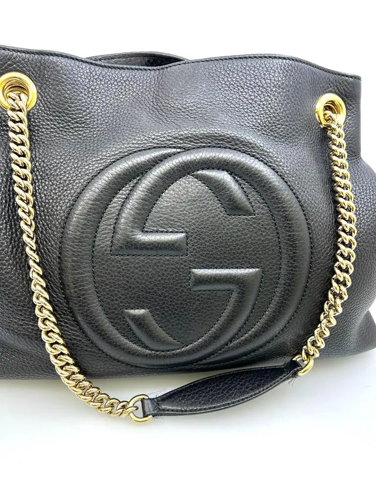 GUCCI SOHO LEATHER CHAIN SHOULDER BAG
