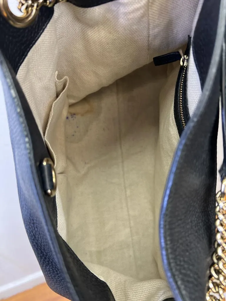 GUCCI SOHO LEATHER CHAIN SHOULDER BAG