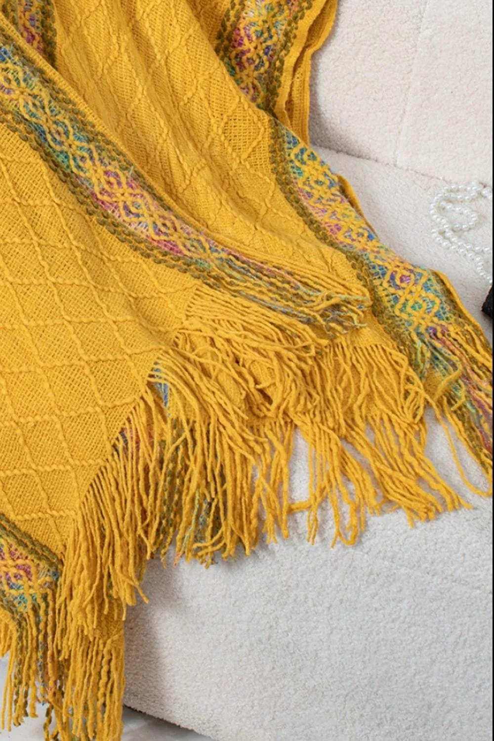 GYPSY - Trendy Fringe Hooded Poncho