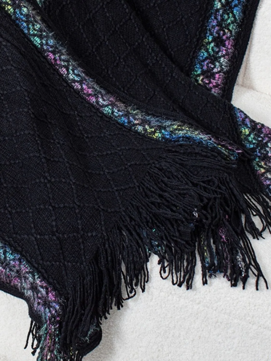 GYPSY - Trendy Fringe Hooded Poncho