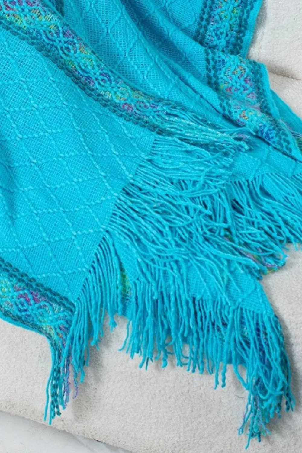 GYPSY - Trendy Fringe Hooded Poncho