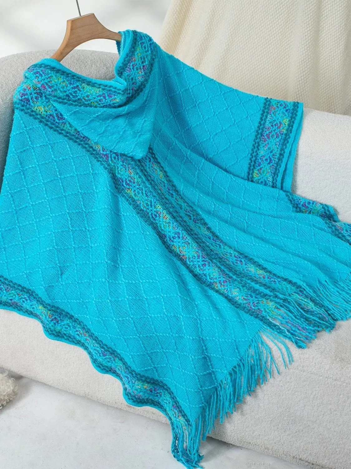 GYPSY - Trendy Fringe Hooded Poncho