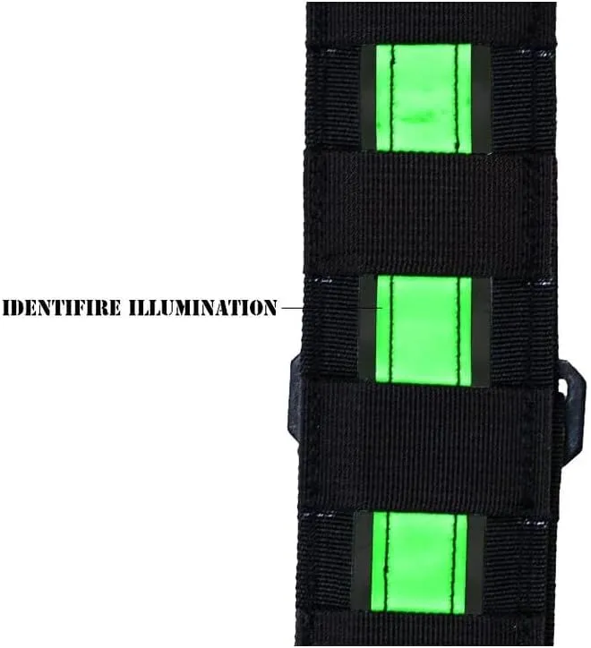 H6 Firefighter Radio Strap (Glow & Reflective Silver, Standard)