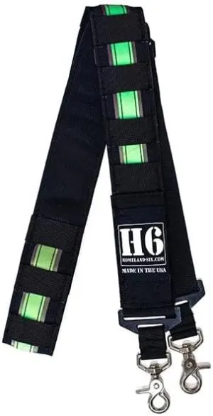 H6 Firefighter Radio Strap (Glow & Reflective Silver, Standard)