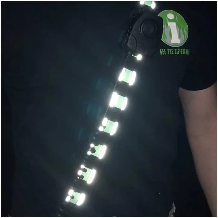 H6 Firefighter Radio Strap (Glow & Reflective Silver, Standard)