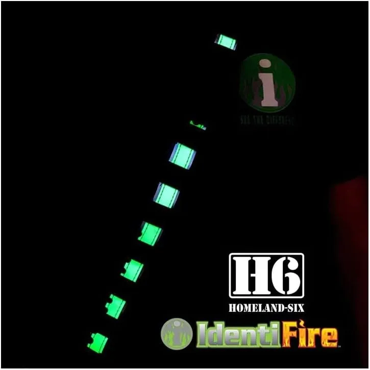H6 Firefighter Radio Strap (Glow & Reflective Silver, Standard)