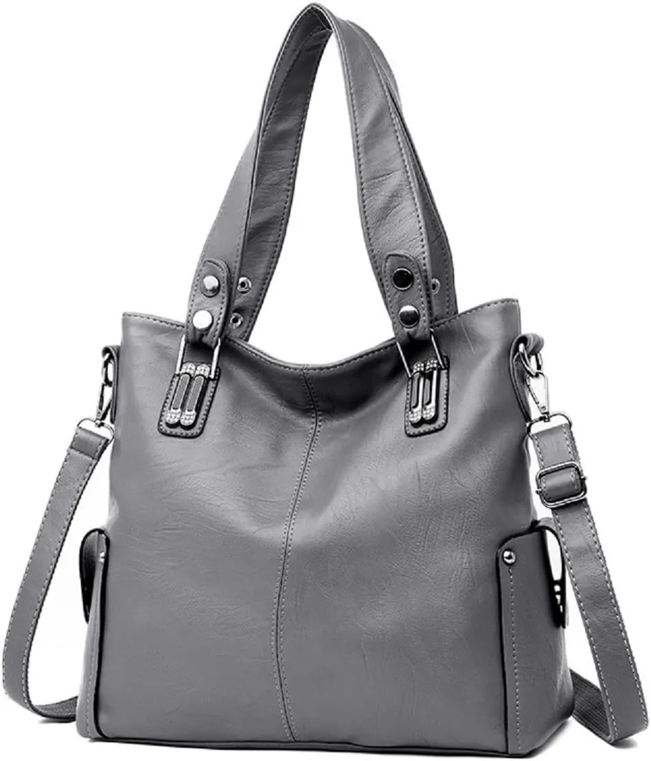 Handbag for Women PU Leather Shoulder Bag Fashion Top-Handle Satchel Multi-pocket Tote Crossbody Bag