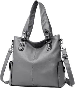 Handbag for Women PU Leather Shoulder Bag Fashion Top-Handle Satchel Multi-pocket Tote Crossbody Bag